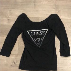 GUESS off the shoulder shirt